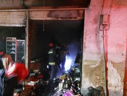 مهار آتش سوزی در بیمارستان شریعتی تهران